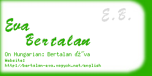 eva bertalan business card